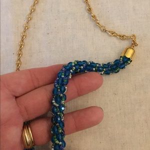 Blue bead necklace